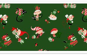 Paquet cadeau de noel vert