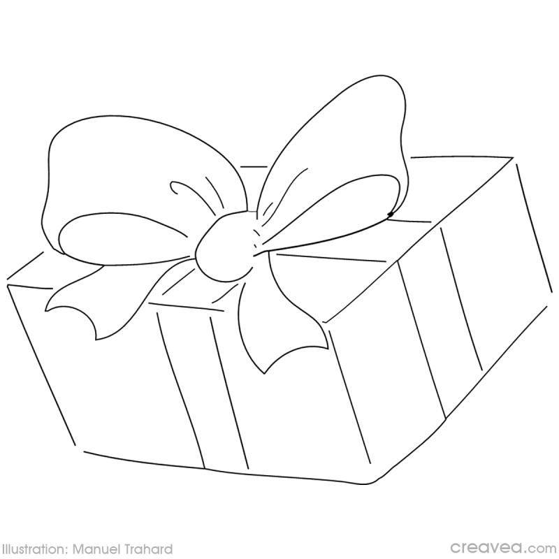 Dessin de noël cadeau facile