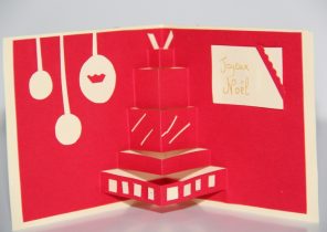 Carte noel pop up cadeau