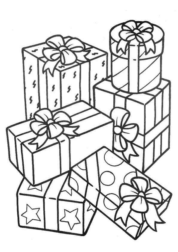 Dessin de noel de cadeau
