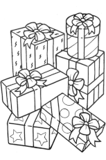 Coloriage cadeau noël