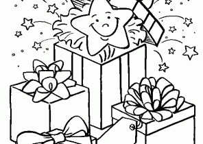 Image cadeau de noel coloriage