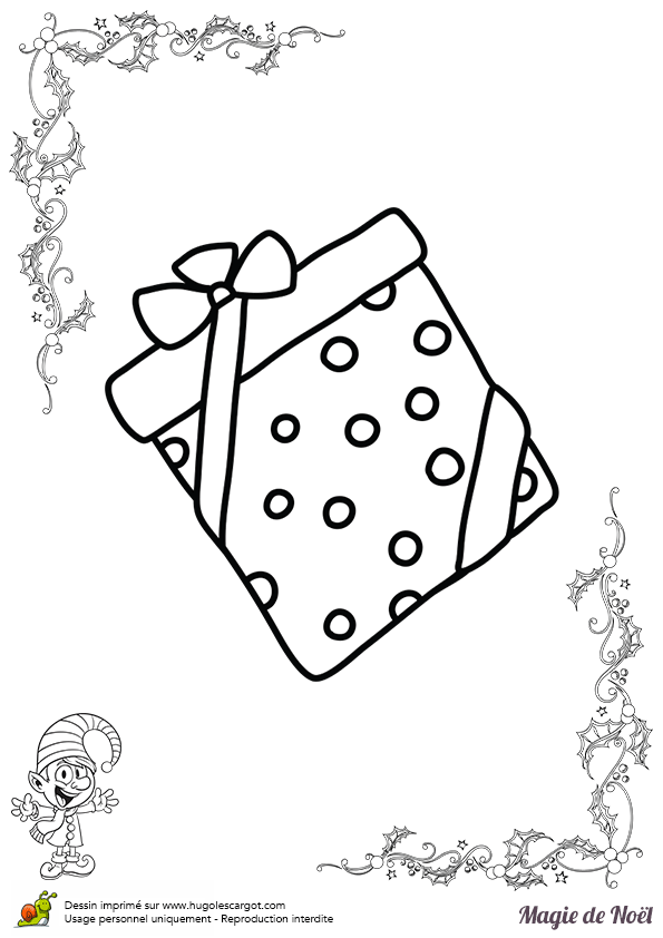 Papier cadeau noel dessin