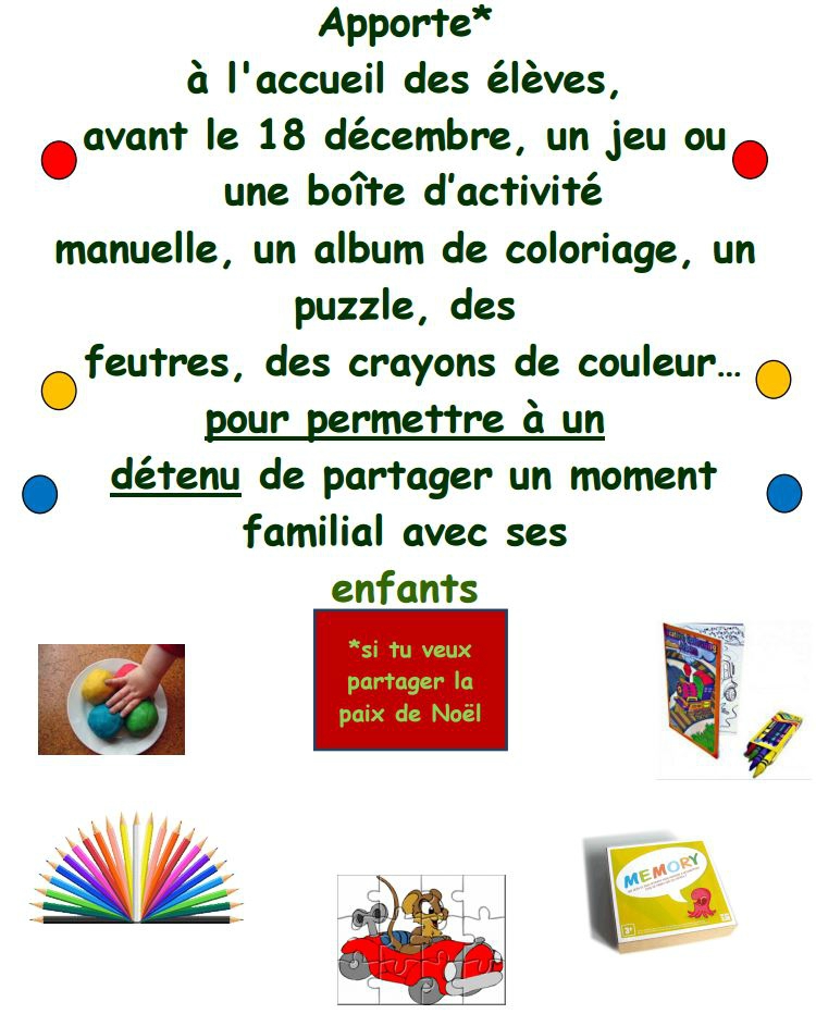 Collecte cadeau noel