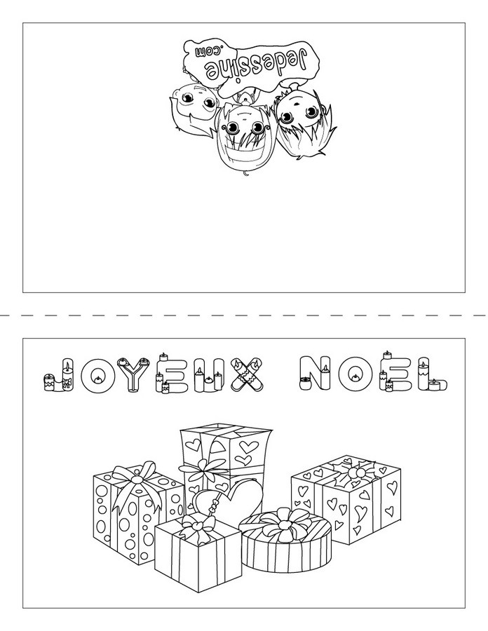 Carte cadeau de noel à imprimer