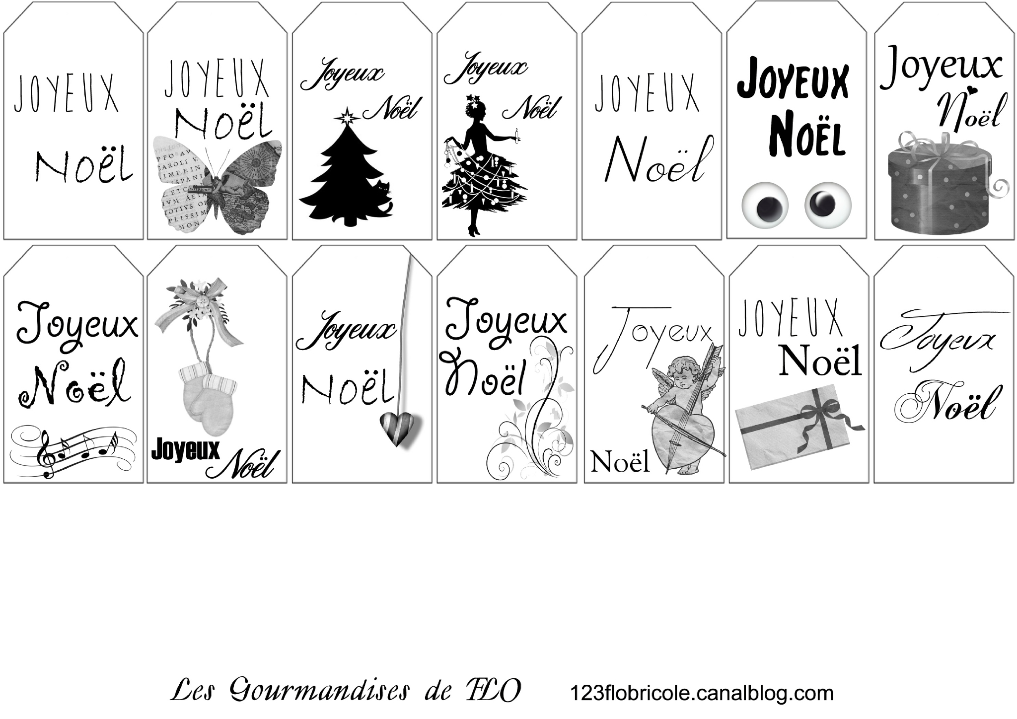 étiquette cadeau de noël