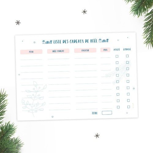 Liste cadeau noël