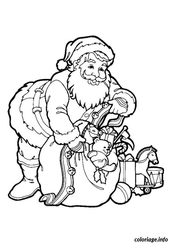 Sac cadeau pere noel dessin