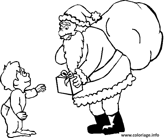 Dessin enfant noel cadeau