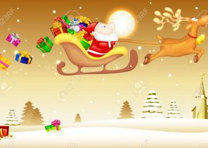 Traineau pere noel cadeau