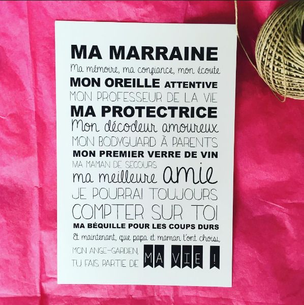 Cadeau de noel pour sa marraine