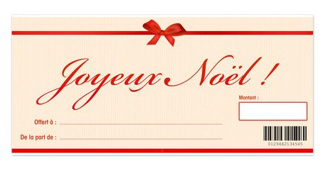 Bon d'achat cadeau noel