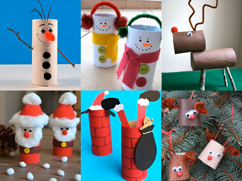 Bricolage de noel avec du papier cadeau