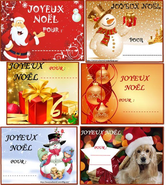 Etiquette cadeau noel a imprimer animaux