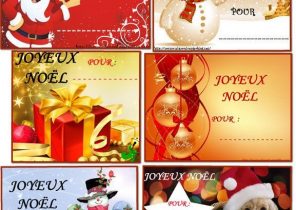 Etiquette cadeau pere noel imprimer