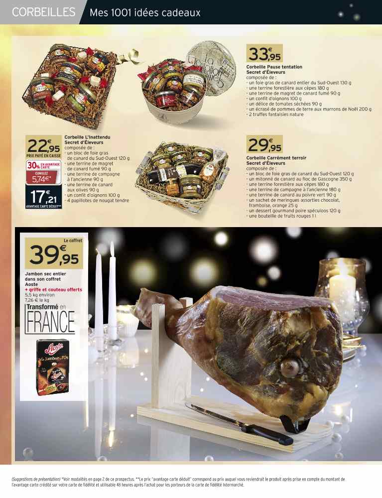 Coffret cadeau noel intermarché