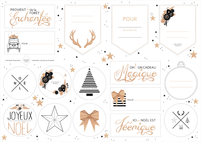 Etiquette cadeau de noël