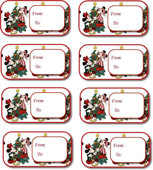 Etiquette cadeau noel disney