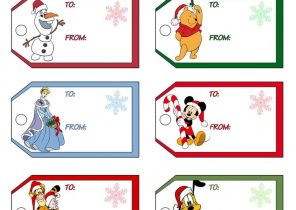 Etiquette cadeau noel disney a imprimer