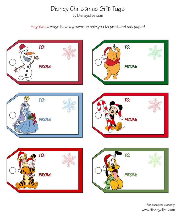 Etiquette cadeau noel disney a imprimer