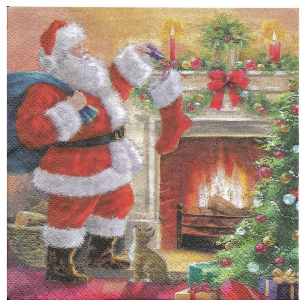 Pere noel depose cadeau