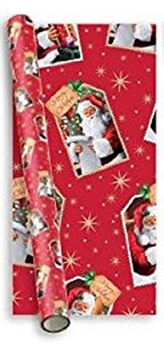 Papier cadeau avec pere noel