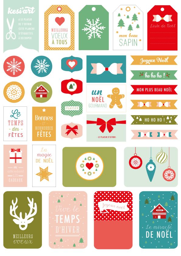 Etiquette cadeau noel a telecharger gratuitement