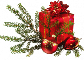 Paquet cadeau noel rouge