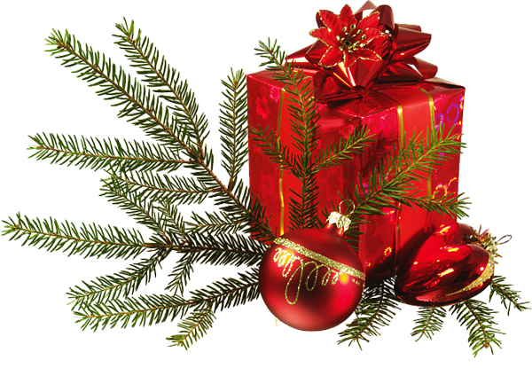 Paquet cadeau noel rouge