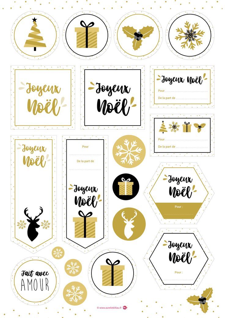 Etiquette cadeau noel a4