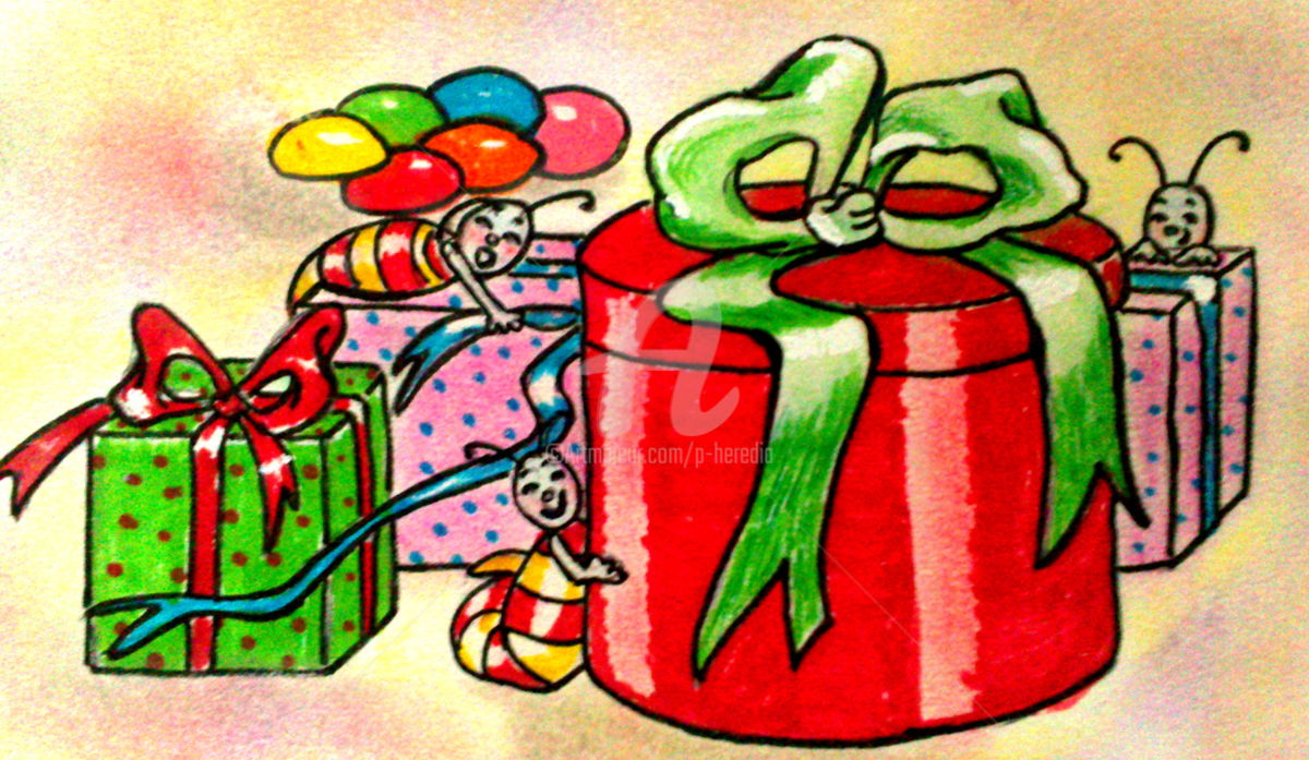 Cadeau noel illustration
