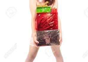 Femme nu cadeau de noel