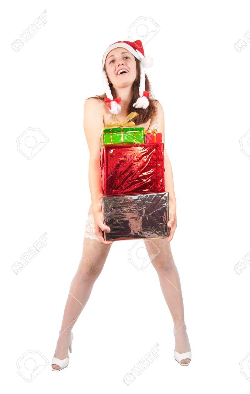 Femme nu cadeau de noel