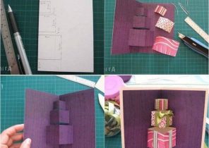 Carte pop up noel cadeau