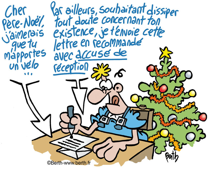 Dessin humour cadeau de noel