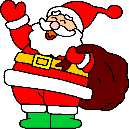 Dessin pere noel cadeau couleur