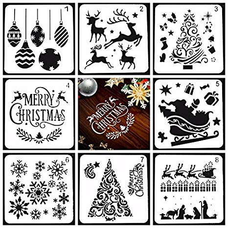 Cadeau de noel pochoir
