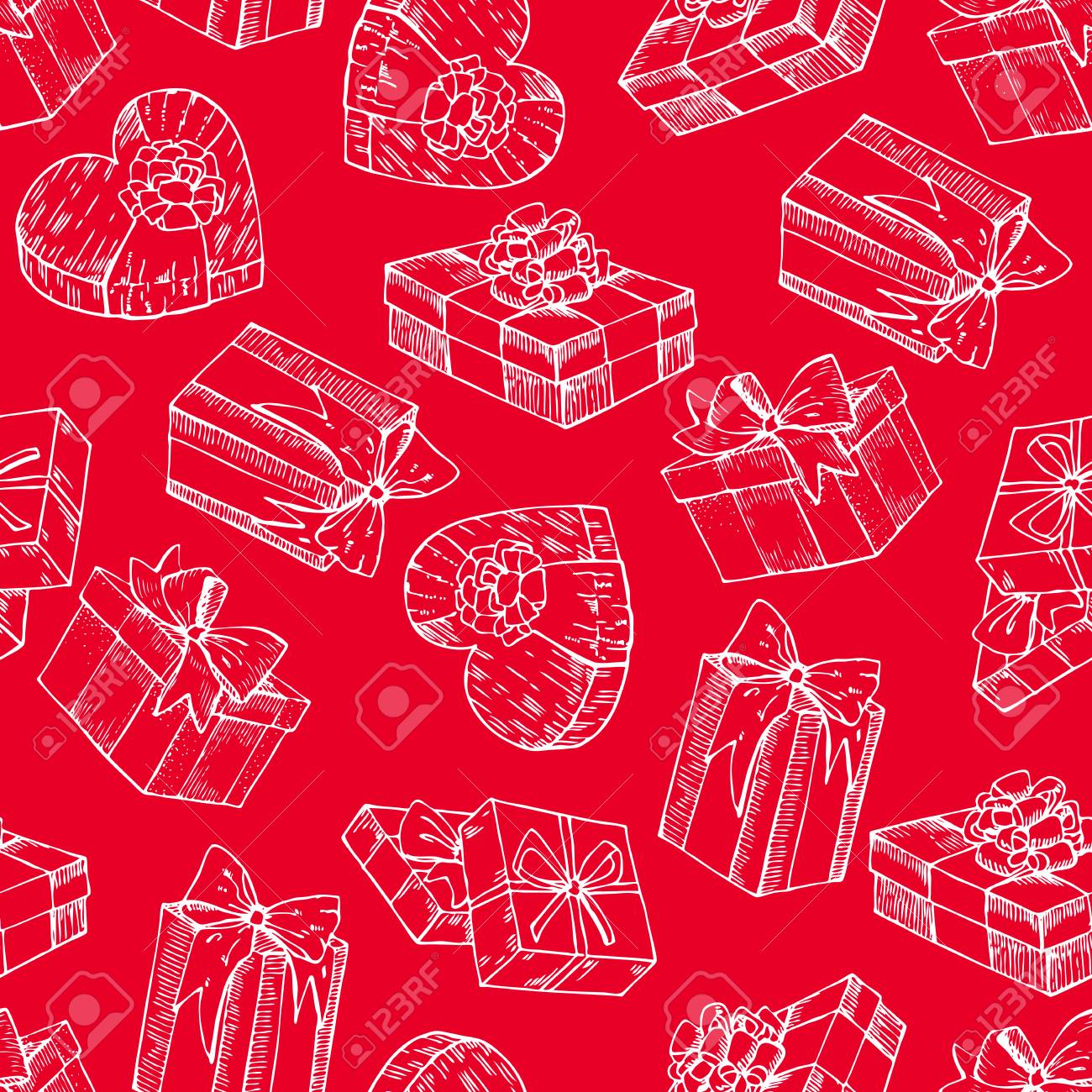 Paquet cadeau noel rouge et blanc