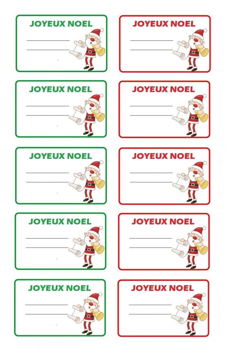 Carte pour cadeau de noel a imprimer