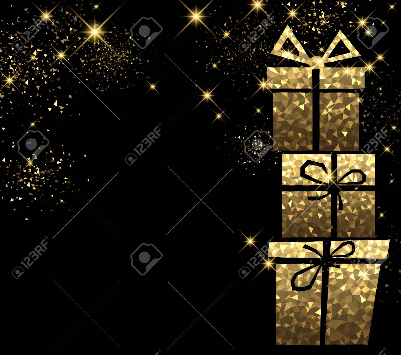 Cadeau noel fond noir