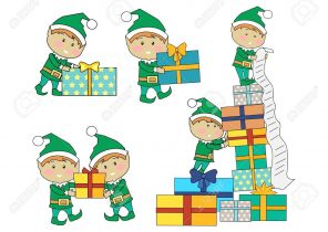 Lutin de noel avec cadeau