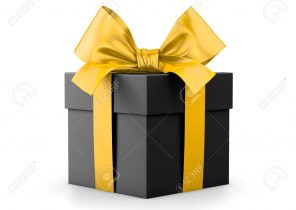 Cadeau de noel jaune
