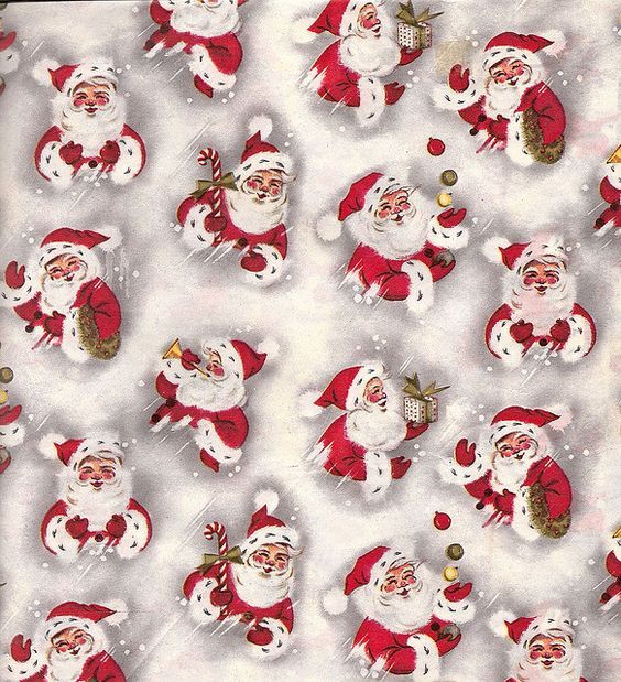 Papier cadeau noel vintage