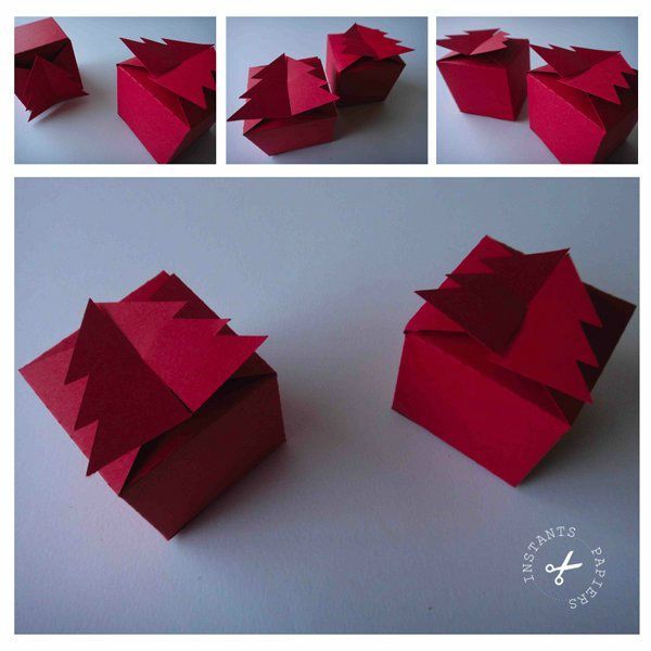 Fabriquer boite cadeau noel