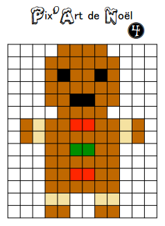 Pixel art cadeau de noel