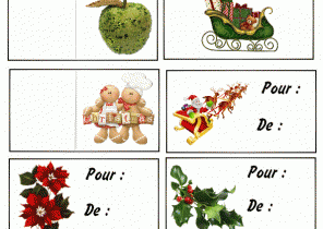 Etiquette de noel pour cadeau