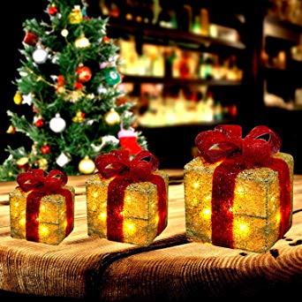 Decoration noel cadeau lumineux