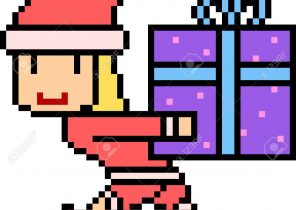 Cadeau de noel en pixels