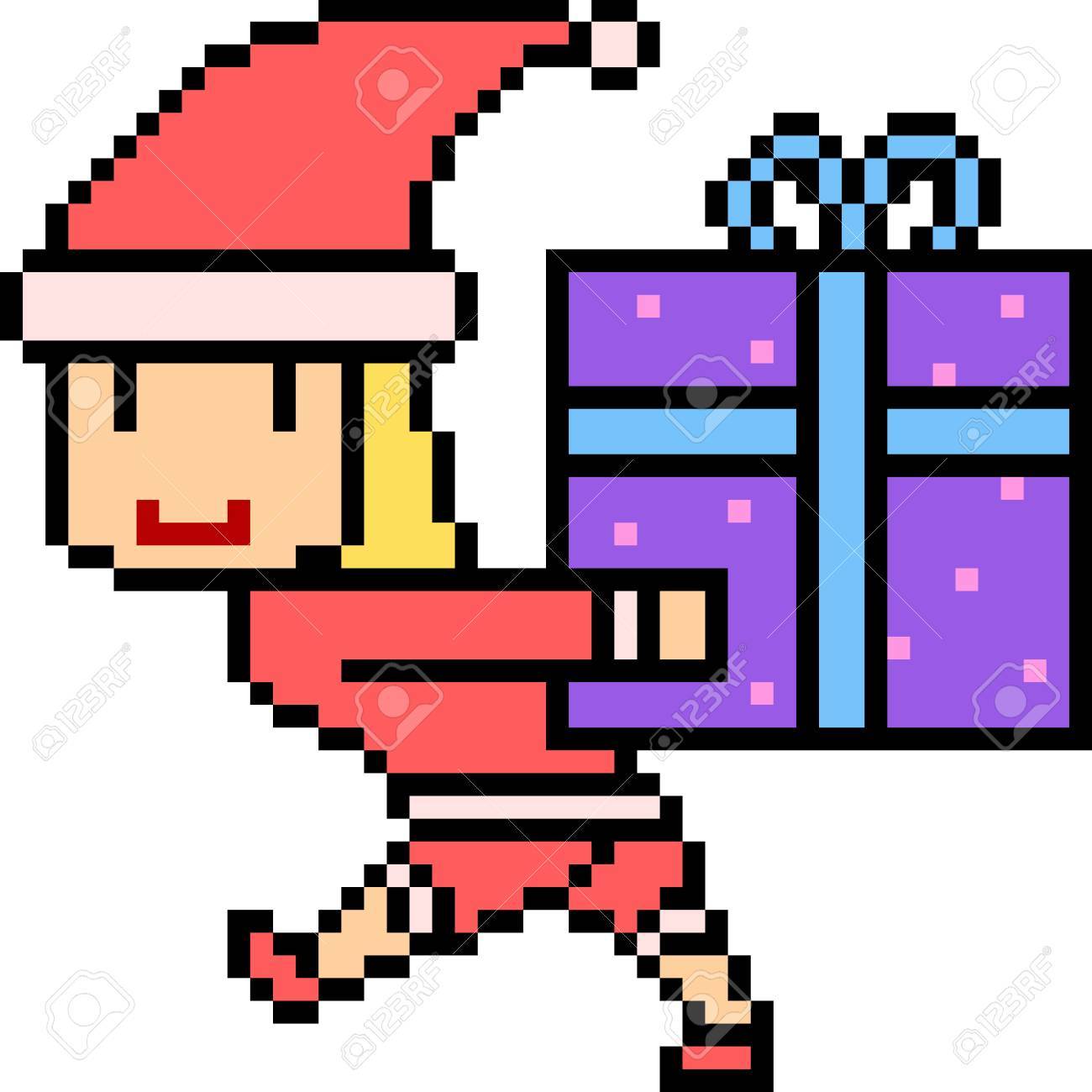 Cadeau de noel en pixels