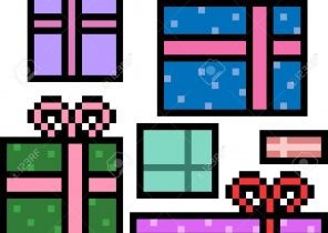 Pixel art cadeau de noël